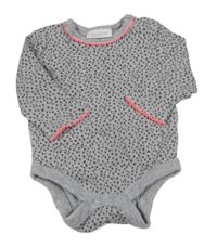 Šedé melírované puntíkaté body Next