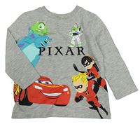 Sivé melírované tričko s Disney postavami George