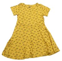 Žlté vzorované šaty s duhami F&F