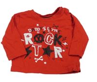 Červené triko s nápisy Primark