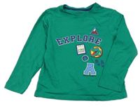 Zelené triko s nápisem Primark