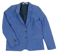Modré melírované společenské sako H&M