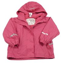 Ružová vzorovaná nepromokavá jarná bunda s kapucňou Impidimpi