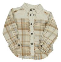 Béžovo-svetlomodrá kockovaná bunda River Island