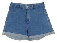 Modré riflové kraťasy 