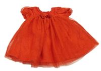 Červené tylové třpytivé šaty orchestra