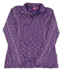 Fialová melírovaná športová funkčná mikina Crivit