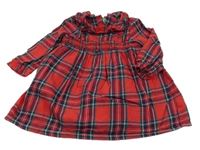 Červeno-zeleno-tmavomodré kockované šaty George