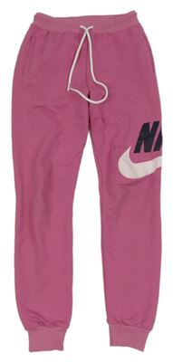 Růžové tepláky s logem - Nike