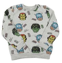 Šedá mikina se superhrdiny - Marvel Primark