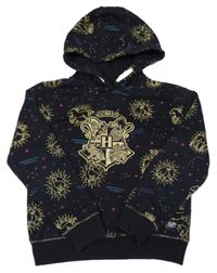 Černo-zlatá vzorovaná mikina s kapucí - Harry Potter M&S