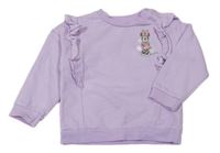 Lila mikina s volánikmi a Minnie Tu