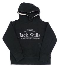 Černá mikina s logem a kapucí Jack Wills
