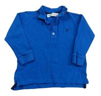 Modré polo tričko s výšivkou Minoti