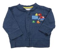 Tmavomodrá prepínaci mikina s autami Mothercare
