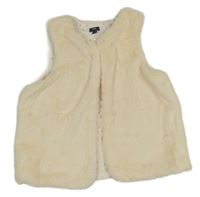 Smotanová kožušinová vesta