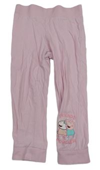 Ružové pyžamové nohavice s Peppou a Suzie