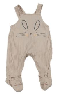 Světlerůžové žebrované dupačky s čumákem George