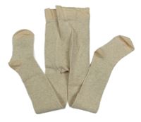 Béžové melírované pančuchy