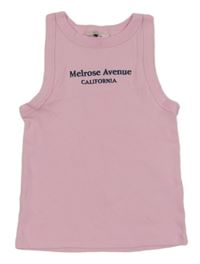 Ružový rebrovaný top s nápisom F&F