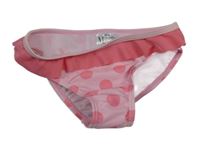 Ružové bodkovaná é plavkové nohavice s volánikom Disney