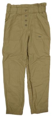 Béžové plátěné kalhoty s gombíky River Island