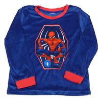 Tmavomodro-červené pyžamové triko se Spidermanem 