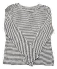 Bílo-černé pruhované triko H&M