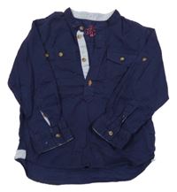 Tmavomodrá polo košile H&M