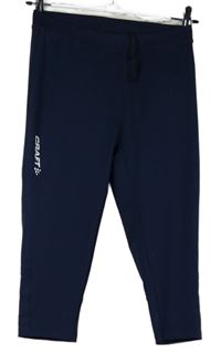 Dámské tmavomodré sportovní capri legíny CRAFT 