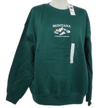 Nové - Dámská tmavozelená mikina s obrázkem Dunnes 