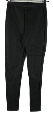 Dámské černé potažené legíny River Island 