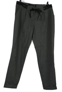 Dámske sivé nohavice s mašlou More&More