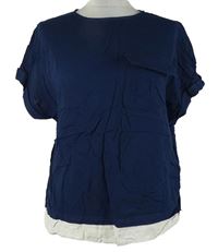 Dámská tmavomodro-bílá halenka Next 