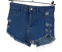 Dámské modré riflové kraťasy s prošoupáním Shein 