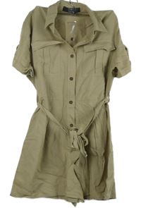 Nové - Dámský béžový letní overal s páskem Primark 