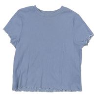Modré rebrované crop tričko M&S