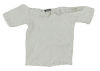 Biele žabičkové crop tričko Primark