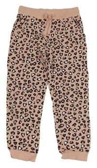 Světlerůžové tepláky s flíčky Mothercare