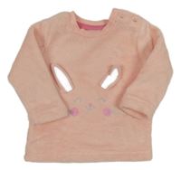 Svetloružová chlpatá mikina s králikom Primark