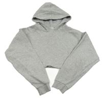 Svetlosivá crop mikina s kapucňou Candy couture