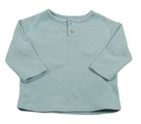 Svetlomodrá rebrovaná mikina s gombíky M&S