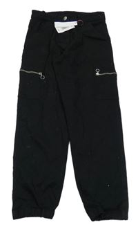 Nové - Čierne cuff rifle s vreckami Candy couture