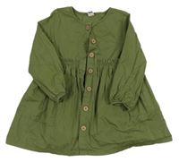 Khaki plátěné propínací šaty LC Waikiki