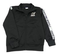 Čierno-biela športová prepínaci mikina s potlačou Chapter young