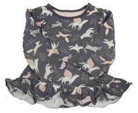 Tmavomodrá mikina so zvieratkami Nutmeg