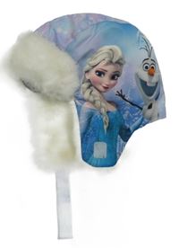 Světlemodro-růžová šusťáková beranice s Elsou H&M vel.104-128