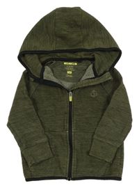 Khaki melírovaná prepínaci mikina s kapucňou F&F