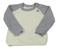 Smetanovo-fialový sveter Pocopiano