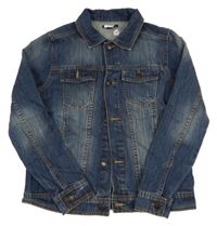 Tmavomodrá rifľová bunda Kiabi